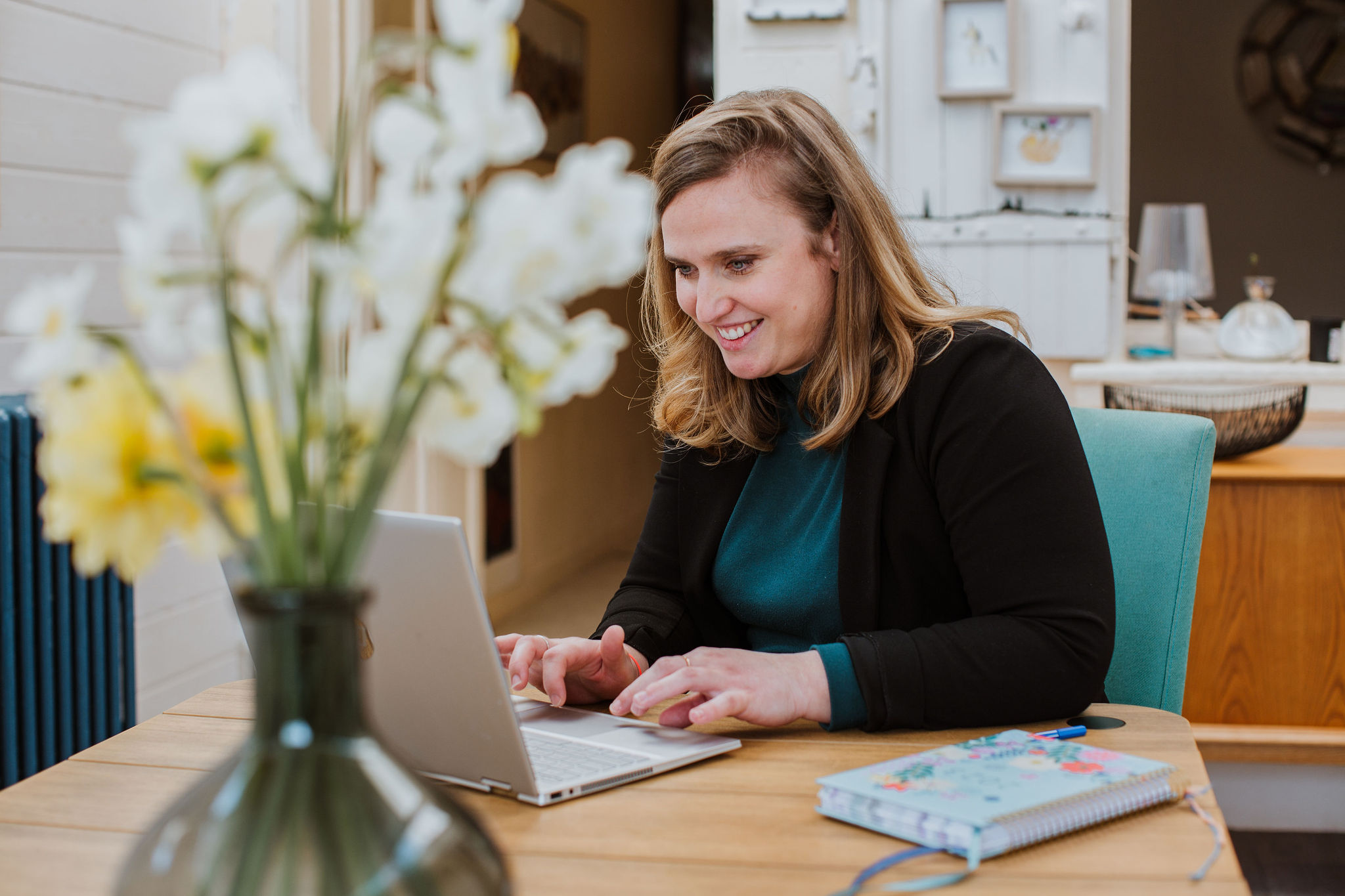 cecile au travail